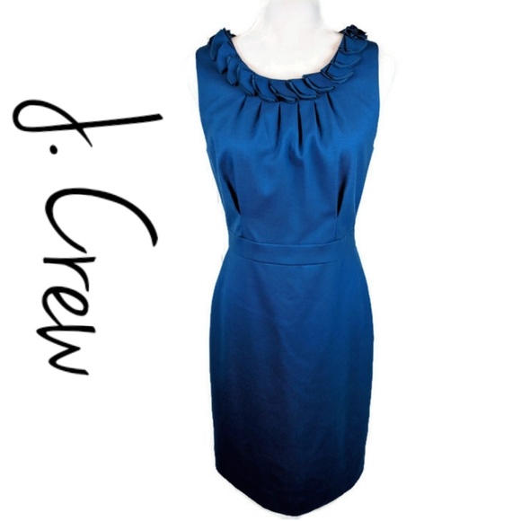 J. Crew Dresses & Skirts - J. Crew Suit Sheath Ruffled Dress, 8